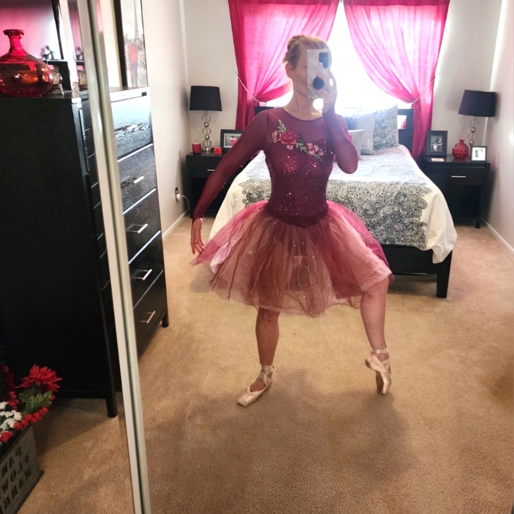 ❤️ Burgundy Tulle Tutu